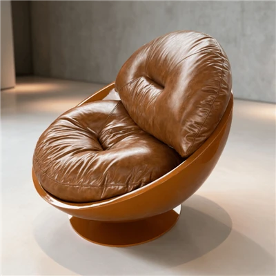 Chaise pivotante Chaise en fibre de verre